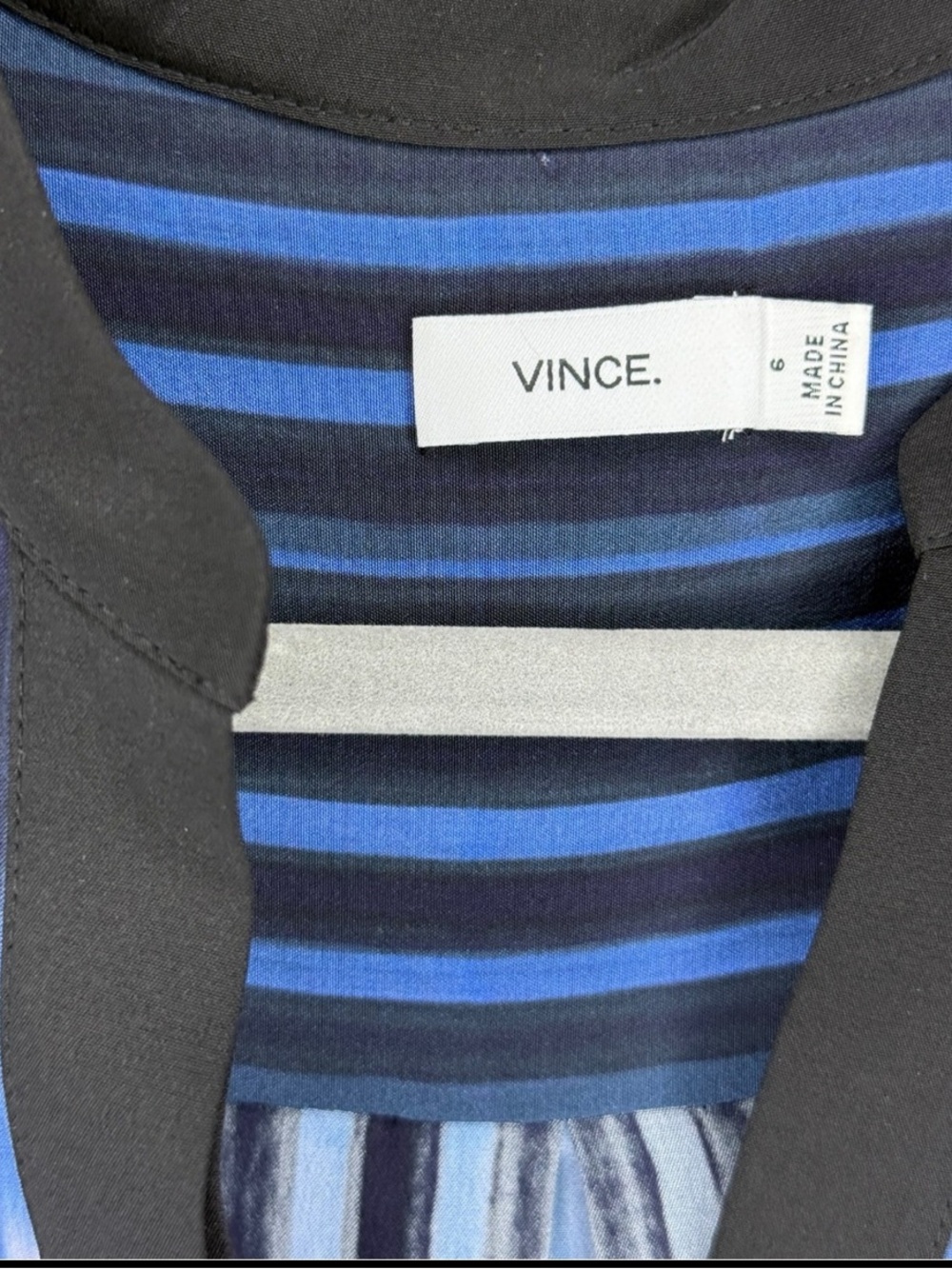 Vince 💯 Silk Monaco Tie-Dye V-Neck Tunic Hi-Low Hem Size 6 | EUC - Picture 3 of 6
